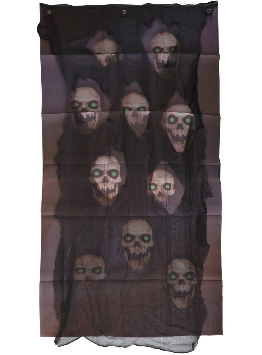 Scary Skull Print Door Cover Halloween Decoration - Main Image