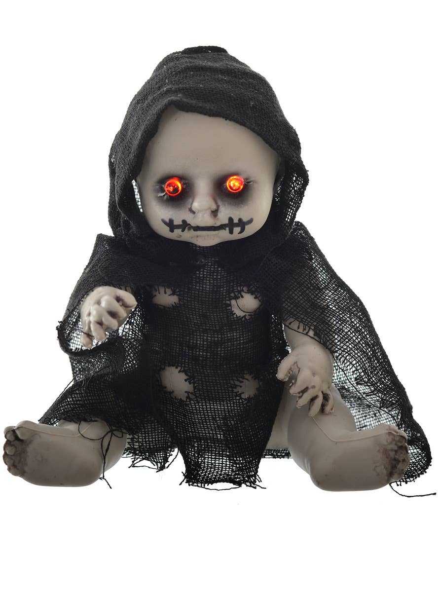 Stitched Mouth Baby Ghoul Doll with Light Up Eyes - Alt Image