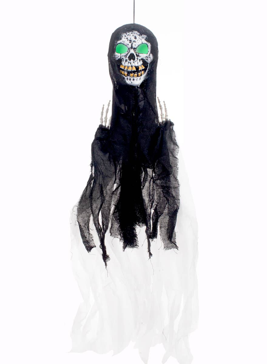 Black and White Hanging Skeleton Halloween Decoration - Alt Image