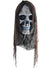 Hanging 50cm Blue Light Up Skull Face Halloween Decoration - Main Image