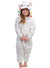 Fluffy White Llama Unisex Kids Onesie Costume - Main Image