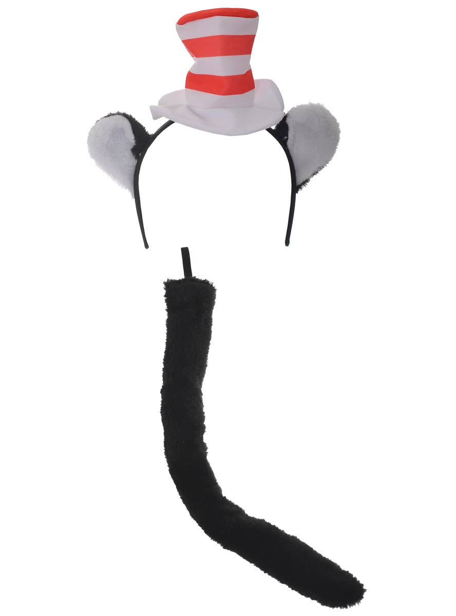 Mini Cat in the Hat Ears Headband and Tail Kit