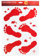 Bloody Footprints Halloween Window Stickers Decoration