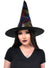 Black Witch Hat with Rainbow Spiderweb Print - Main Image