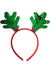 Reversible Green and Red Sequin Christmas Reindeer Antlers Costume Headband