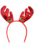 Reversible Red and Gold Sequin Christmas Reindeer Antlers Costume Headband