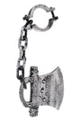 Halloween Silver Rustic Axe Head Ankle Shackle Cuff Convict Zombie Decoration Main Image