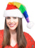 Rainbow Fluffy Santa Christmas Hat