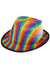 Rainbow Striped Fedora Costume Hat - Main Image