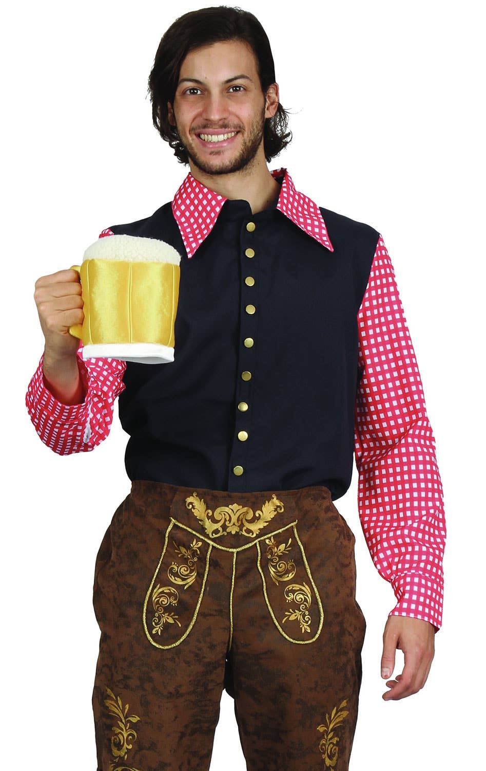 Men's Bavarian Beer Man Oktoberfest Fancy Dress Costume Close Image