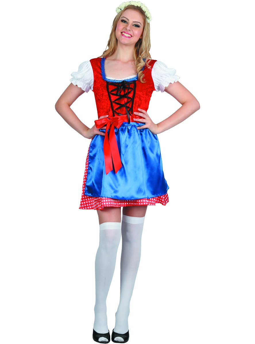 Red and Blue Oktoberfest Costume for Women