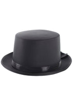 Black Satin Top Hat Fancy Dress Costume Accessory