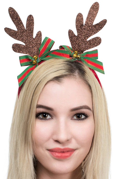 Glitter Reindeer Antlers On Headband