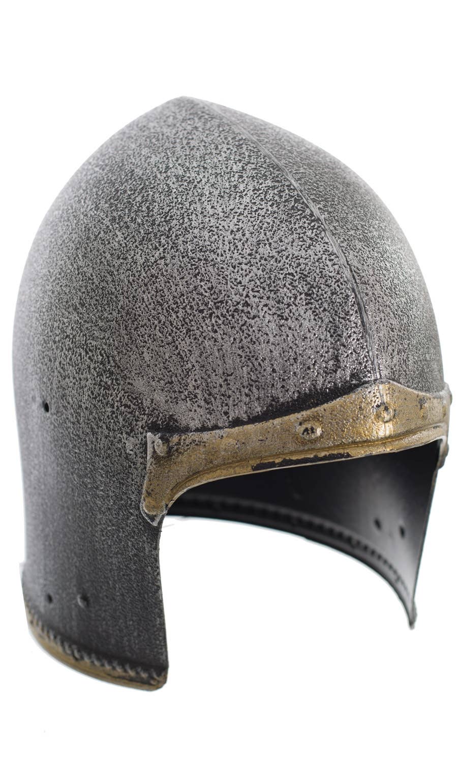 Silver and Gold Medieval Knight Costume Helmet