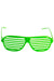 Bright 80s Fashion Green Shutter Shades Glasses Fancy Dress Accessory Main Image