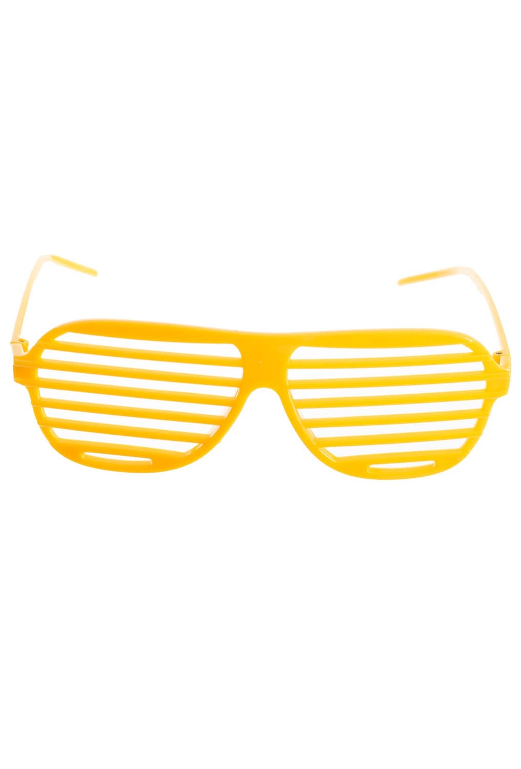 80s Fashion Yellow Shutter Shades Novelty Accessory Main Image