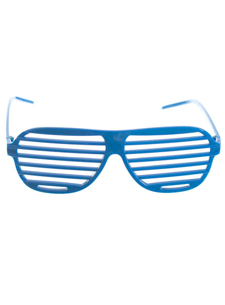 Blue Novelty 80s Fashion Shutter Shades Main Image