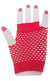 Red Fishnet Fingerless Gloves Costume Accessory Image 1