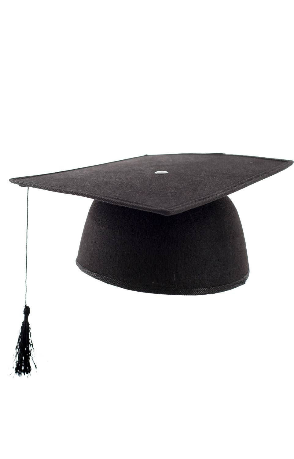 Black Mortar Board Graduation Hat for Adult's