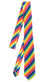 Striped Rainbow Colours Satin Neck Tie Costume Accessory