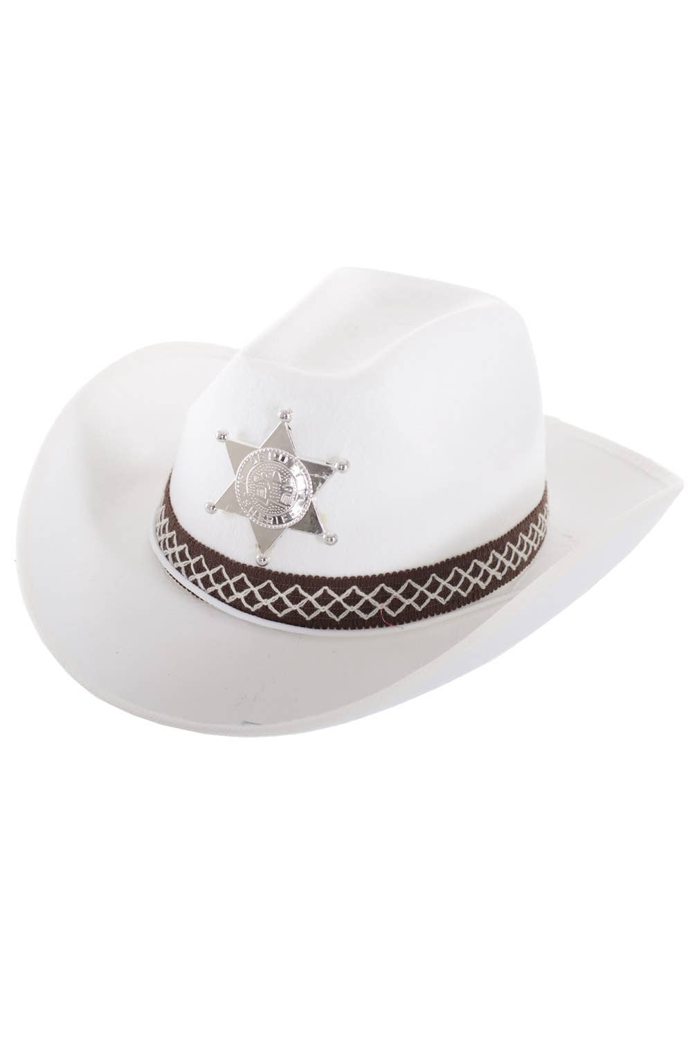 White Deputy Sheriff Hat | Western White Cowboy Costume Hat