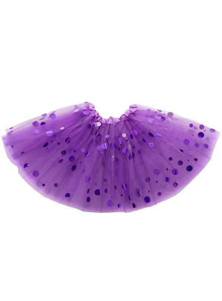 Tulle Purple Holographic Dot Women's Tutu Petticoat