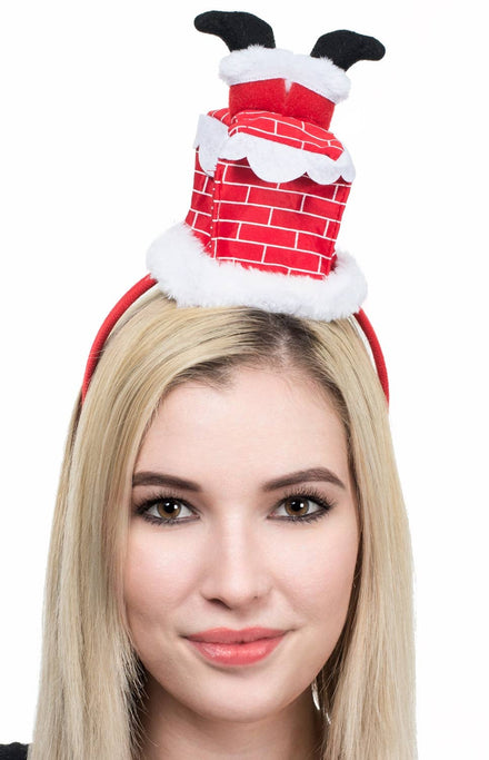 Santa Stuck In The Chimney Christmas Headband Main Image