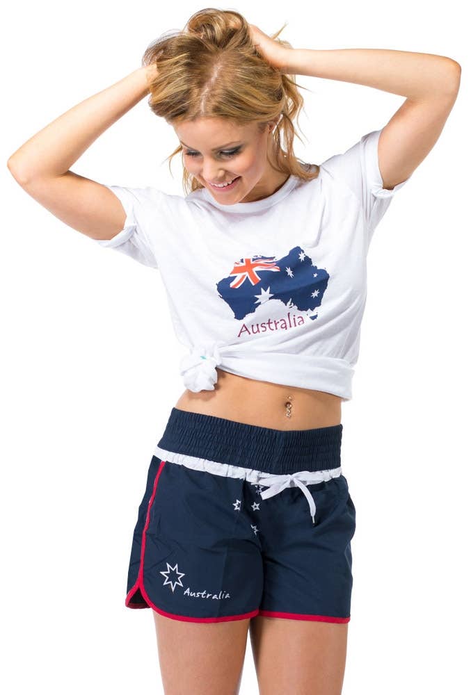 Australia Day Women's Southern Cross Print Boardshorts Alt Image