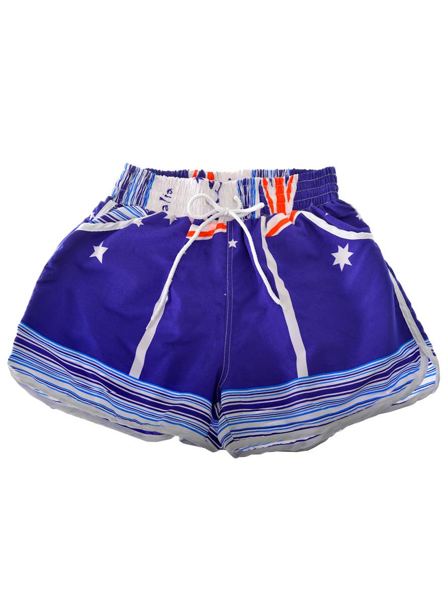 Women's Australia Day Aussie Flag Board Shorts - Blue Image