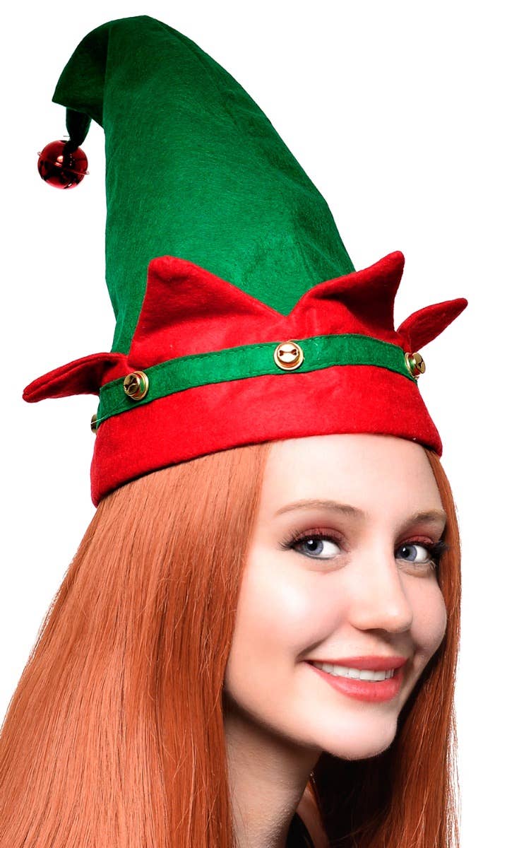 Festive Elf Christmas Novelty Costume Hat Accessory Main Image