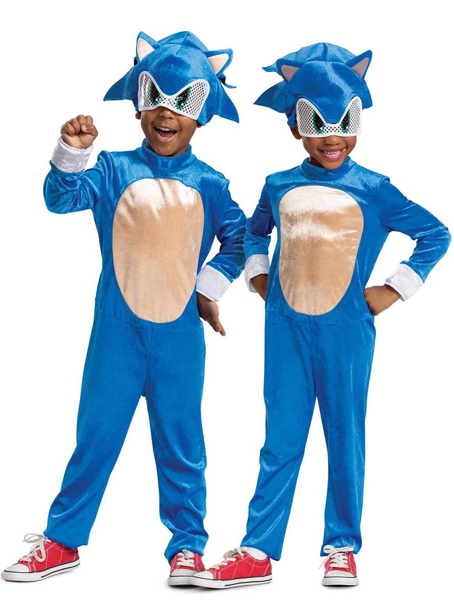 Image of Sonic the Hedgehog Toddler Girls Movie Costume -Group Image