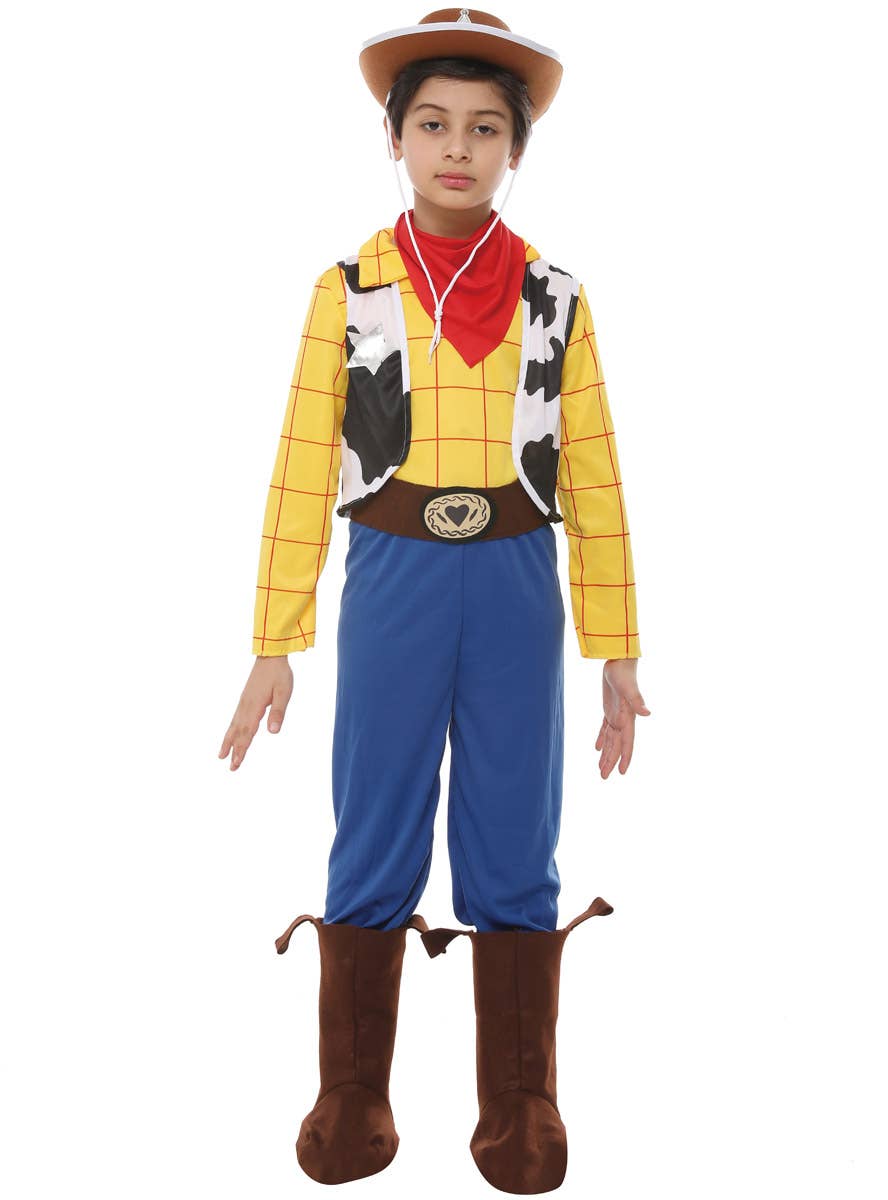 Image of Wild West Toy Story Cowboy Boy's Woody Costume - Front View
