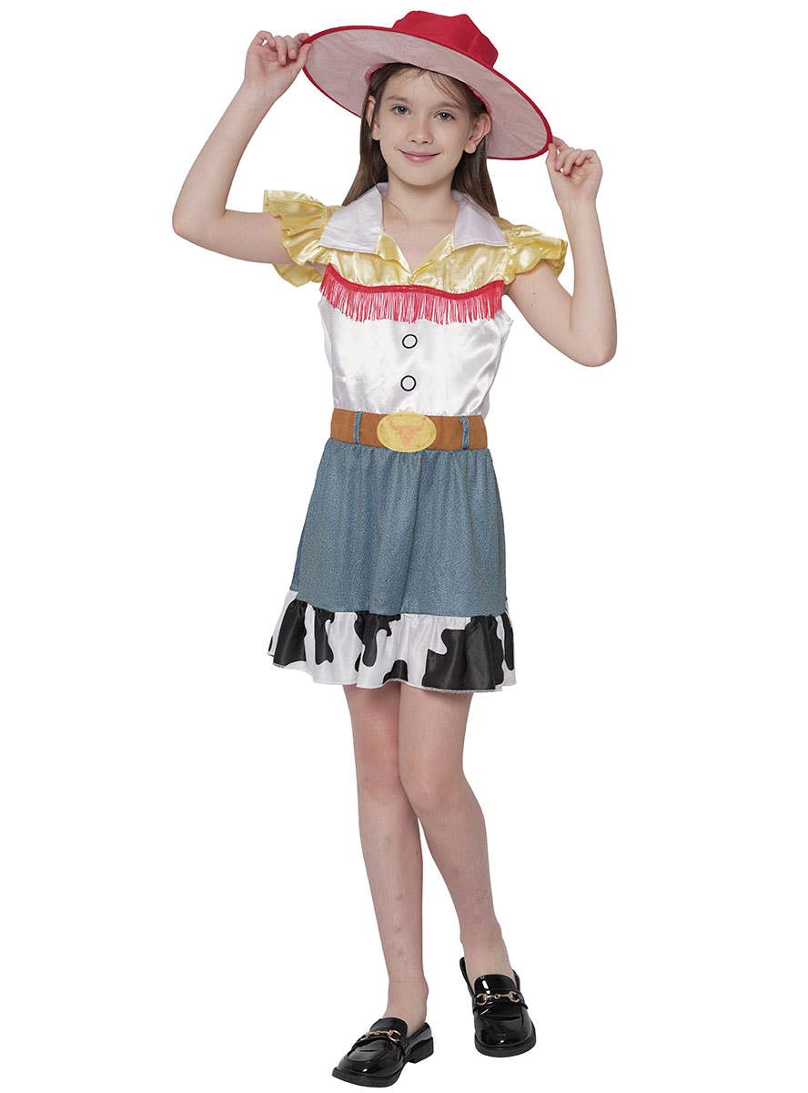 Image of Wild West Toy Story Cowgirl Girl's Jessie Costume - Alternate View