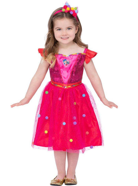 Image of True and the Rainbow Kingdom Girls Pink Dress Costume - Front Image