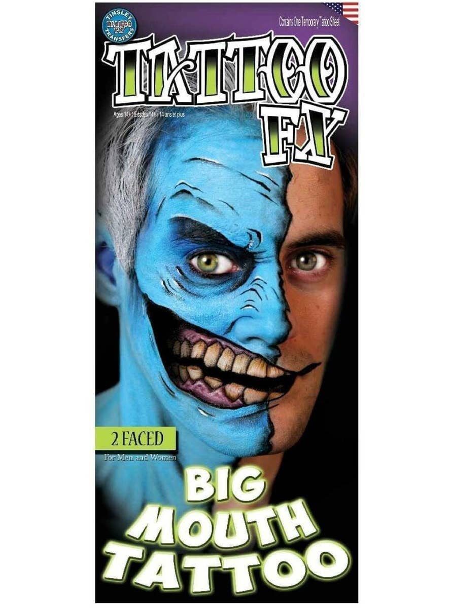 Tinsley Transfers  2 Faced Evil Grin Face Tattoo Kit with Makeup - Main Image