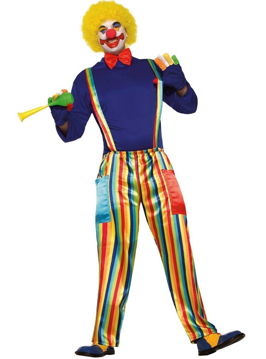 Unisex Carnival Rainbow Clown Adult's Costume