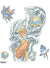 Colourful Koi Fish Extra Large Temporary Costume Tattoo