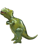 Image of Tyrannosaurus Rex Green Dinosaur standing 83cm Tall Air Fill Balloon