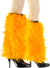 Image of Club Candy Bright Orange Women's Fur Leg Warmers