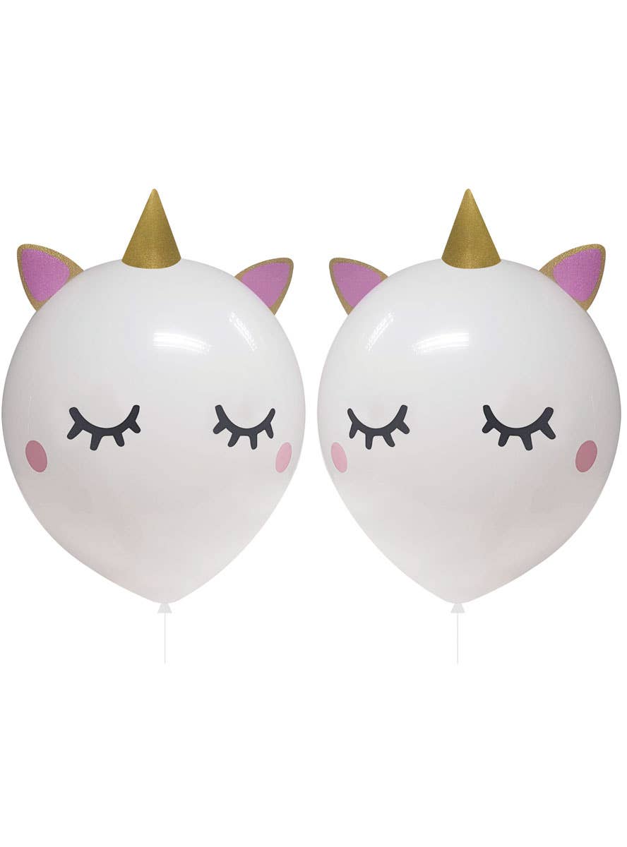 Image of Unicorn Shape 2 Pack Latex Balloons