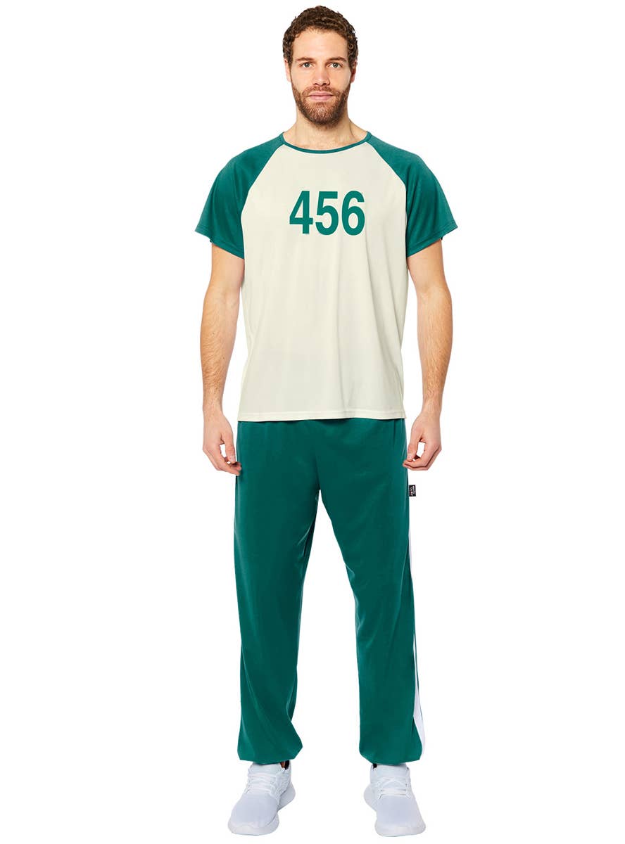 Image of Licensed Squid Game Player 456 Adult's Tracksuit Costume - Alternate Image 1