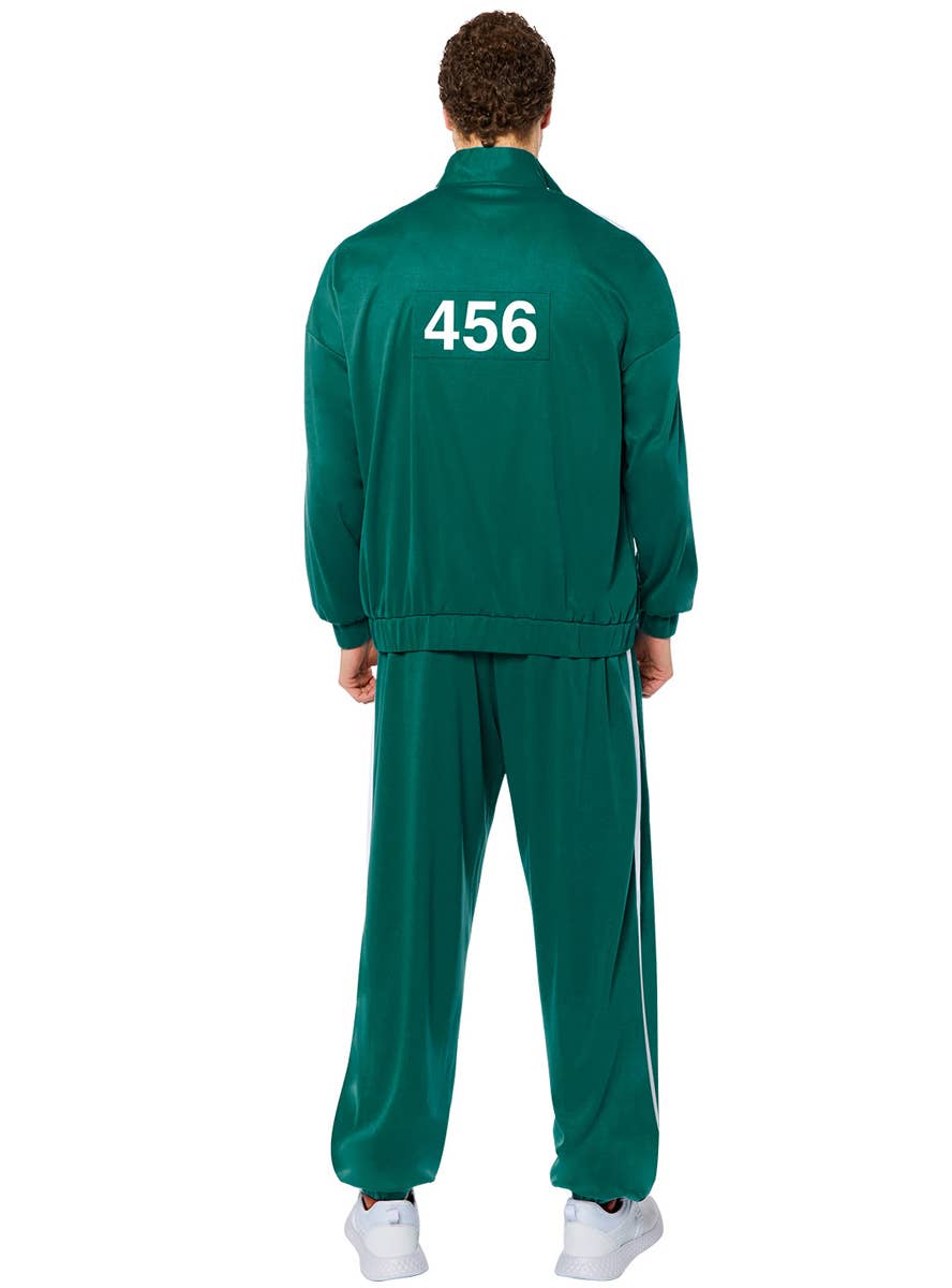 Image of Licensed Squid Game Player 456 Adult's Tracksuit Costume - Back Image