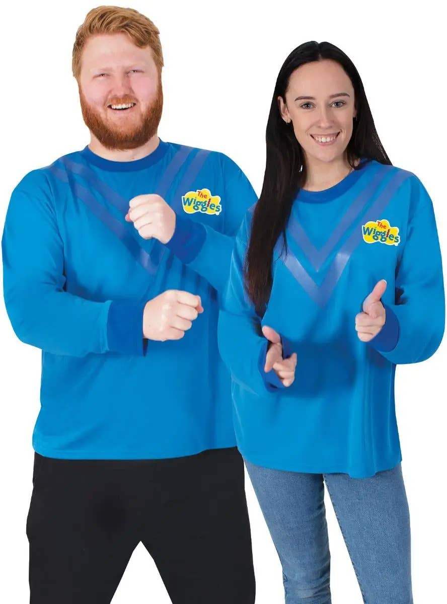 Image of The Wiggles Blue Adult's Plus Size Costume Shirt