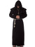 Mens Plus Size Black Hooded Robe Fancy Dress Costume - Main Image
