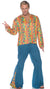 Men's Plus Size Boogie Down Rainbow Hippie Costume Main Image
