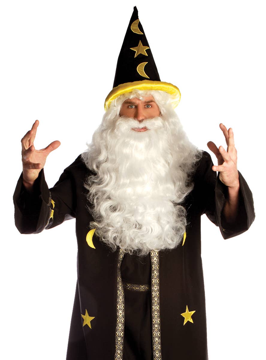 Starry Black Potion Master Wizard Costume for Plus Size Men - Alternative Image