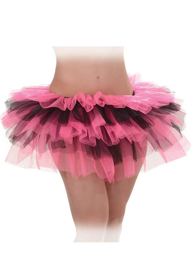 Women's Ruffled Pink and Black Tutu