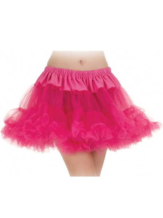 Women's Ruffled Fuchsia Thigh Length Tulle Costume Tutu