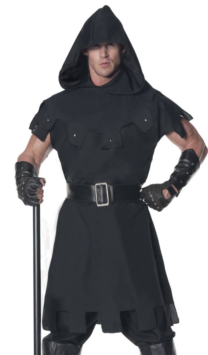 Black Medieval Headsman Executioner Men's Halloween Costume - Alternative Image