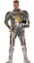 Men's Metallic Silver Knight In Shining Armour Medieval Fancy Dress Costume By Underwraps Main Image